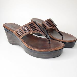 Cole Haan w/ Nike Air | Brown Wedge Sandal Sz 10